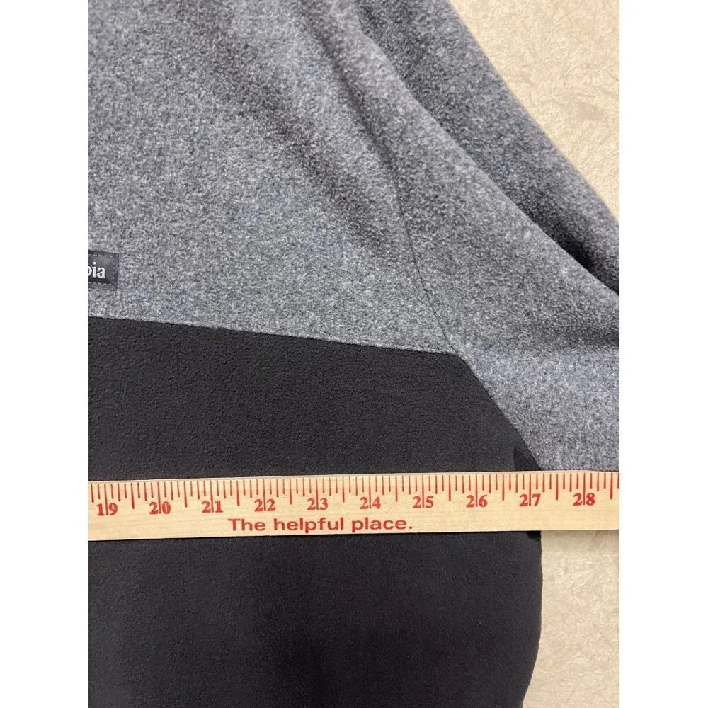 Columbia Color Block Grey Black 1/4 Snap Long Sleeve Fleece Pull Over Shirt XXL